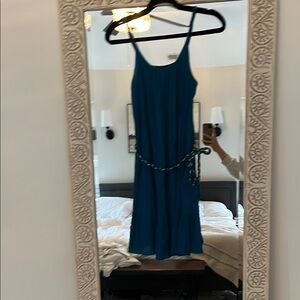Elegant Blue Sleeveless Dress